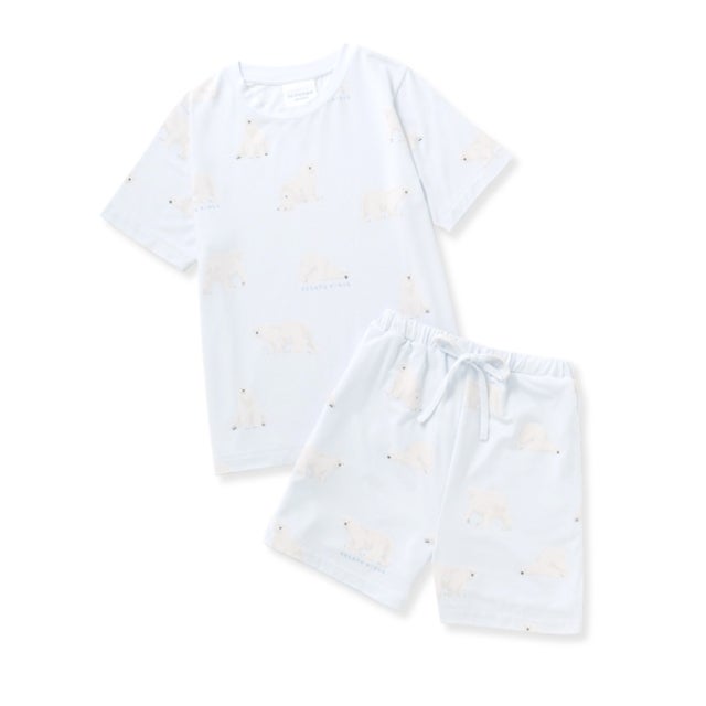 【COOL】【JUNIOR】シロクマ柄Tシャツ＆ショートパンツ （BLU）