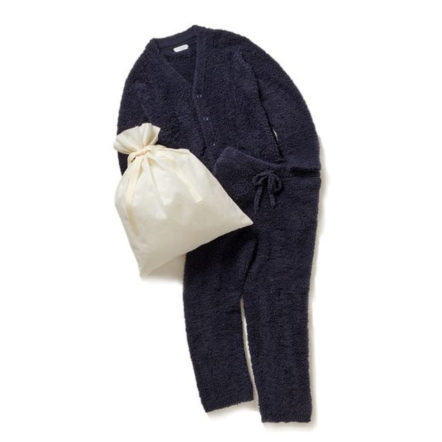 【ラッピング済み】【HOMME】ベーシックジェラートカーディガン＆ロングパンツSET （NVY）