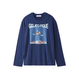 【HOMME】【抗菌防臭】レーヨンヒーローベアプリントロンT （NVY）