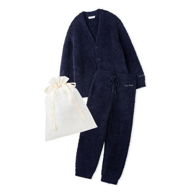 【ラッピング済み】【ONLINE限定】【HOMME】【ベーシック】ジェラートカーディガン&ロングパンツセット（DGRY）