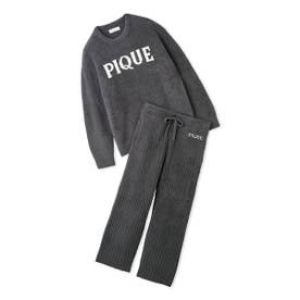 【HOMME】パウダーロゴジャガードプルオーバー&リブロングパンツセット （DGRY）