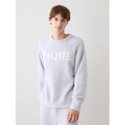 ジェラートピケ オム GELATO PIQUE HOMME 【HOMME】パウダーロゴジャガードプルオーバー&リブロングパンツセット （DGRY）｜詳細画像