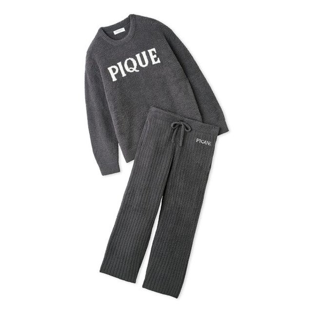 【HOMME】パウダーロゴジャガードプルオーバー&リブロングパンツセット （DGRY）