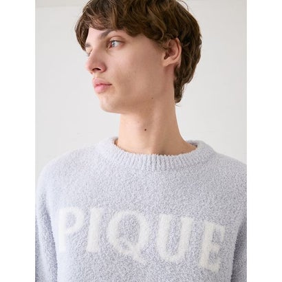 ジェラートピケ オム GELATO PIQUE HOMME 【HOMME】パウダーロゴジャガードプルオーバー&リブロングパンツセット （BLU）｜詳細画像