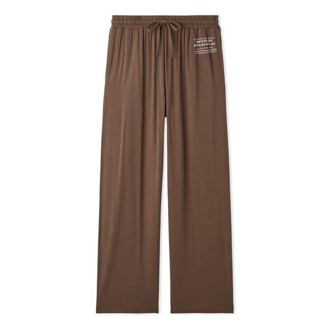 【HOMME】レーヨンロゴロングパンツ （BRW）