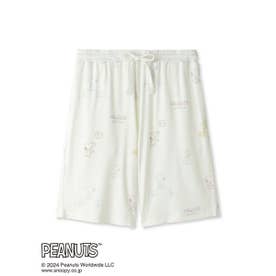 【PEANUTS】【HOMME】総柄プリントハーフパンツ （OWHT）