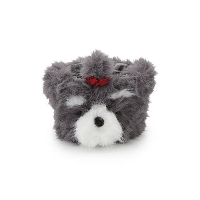 【Sleep】リボンDOGモチーフ収納ポーチ （GRY）