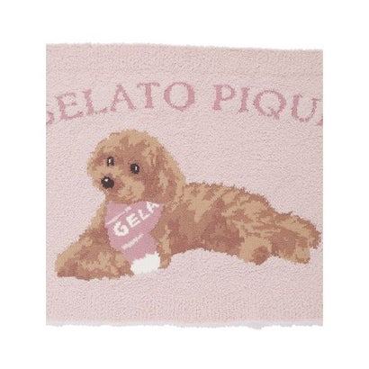 【CAT&DOG】ベビモコトイプードル柄ブランケット （PNK）｜詳細画像