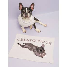 【CAT&DOG】ベビモコフレンチブルドッグ柄ブランケット （LGRY）