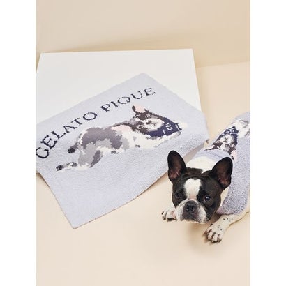 【CAT&DOG】ベビモコフレンチブルドッグ柄ブランケット （NVY）｜詳細画像