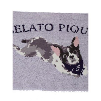 【CAT&DOG】ベビモコフレンチブルドッグ柄ブランケット （NVY）｜詳細画像