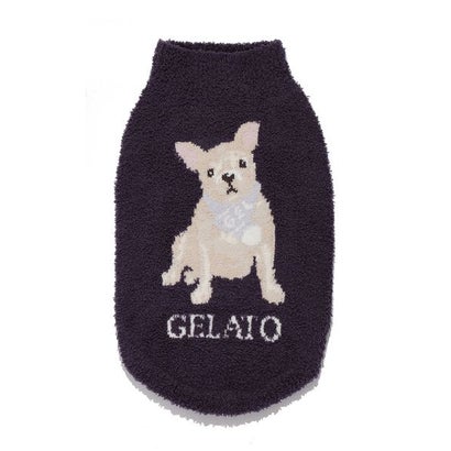 【CAT&DOG】ベビモコフレンチブルドッグ柄プルオーバー （BLU）｜詳細画像
