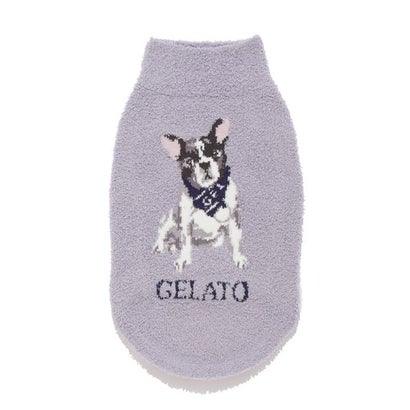 【CAT&DOG】ベビモコフレンチブルドッグ柄プルオーバー （BLU）｜詳細画像