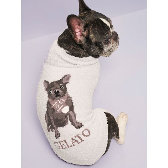 【CAT&DOG】ベビモコフレンチブルドッグ柄プルオーバー （LGRY）