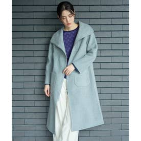 Pure Super100sリバービルドネックロングコート （グレー）