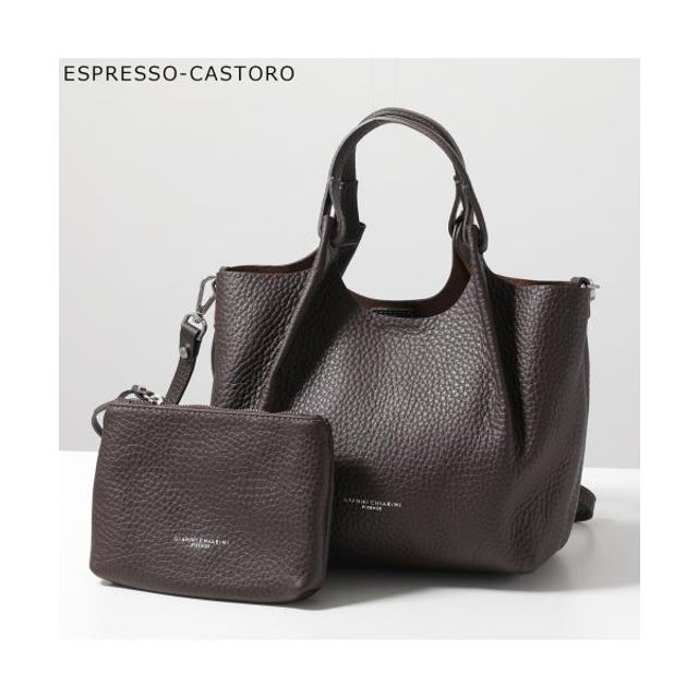 ミニトート DUA BS 9719 RNGDBL レザー （CARAMELLO-SABBIA/ブラウン）