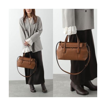 GIANNI CHIARINI ハンドバッグ VICKY BS12320 COMM GRN （ESPRESSO/ダークブラウン）｜詳細画像