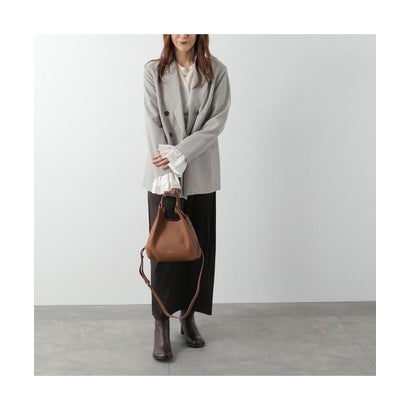 GIANNI CHIARINI ミニトート DUA BS 9719 RNGDBL レザー （NOCE/キャメル）｜詳細画像