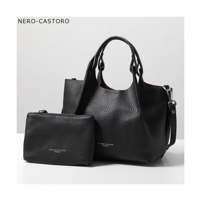 GIANNI CHIARINI ミニトート DUA BS 9719 RNGDBL レザー （NOCE/キャメル）｜詳細画像