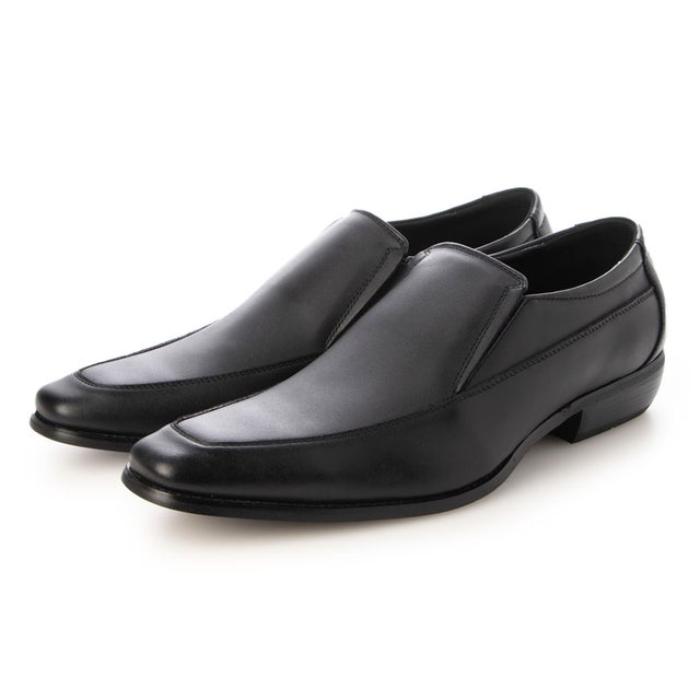 
                    ビジネスシューズ メンズ 革靴 革 レザー 天然皮革 スリッポン フォーマル 黒 メンズシューズ 紳士靴 （ブラック）