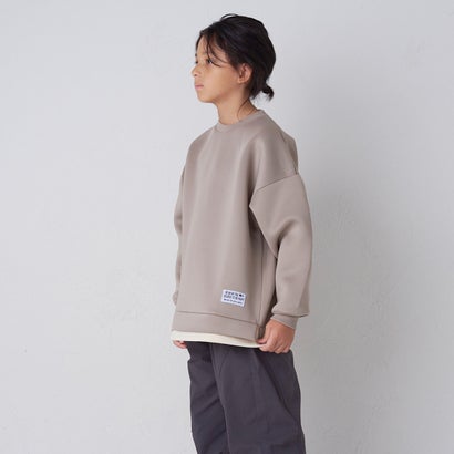 ディフィット D.FIT ダンボールニット 裾フェイクレイヤード トレーナー （GRAY）｜詳細画像