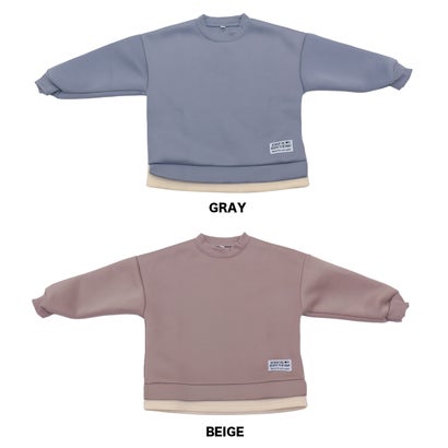 ディフィット D.FIT ダンボールニット 裾フェイクレイヤード トレーナー （GRAY）｜詳細画像