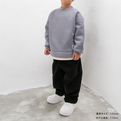 ディフィット D.FIT ダンボールニット 裾フェイクレイヤード トレーナー （GRAY）｜詳細画像