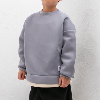 ディフィット D.FIT ダンボールニット 裾フェイクレイヤード トレーナー （GRAY）｜詳細画像