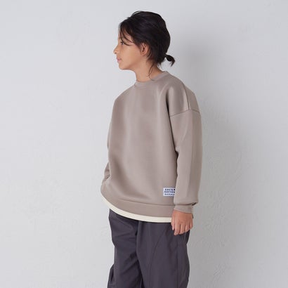 ディフィット D.FIT ダンボールニット 裾フェイクレイヤード トレーナー （GRAY）｜詳細画像