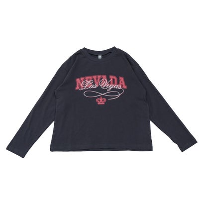ディフィット D.FIT BIGシルエット プリント 長袖Tシャツ （CHARCOAL）｜詳細画像