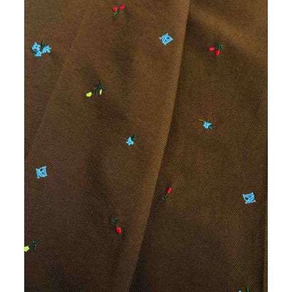 モチーフ刺繍 キャミソール ワイドパンツ オールインワン 結婚式 パーティードレス オケージョンドレス お呼ばれ 二次会 成人式 同窓会 謝恩会 （ブラウン）｜詳細画像