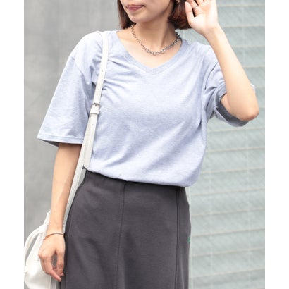 4.5 oz  ソフトスタイルVネック Tシャツ ※64V00 MURS （グレー）｜詳細画像