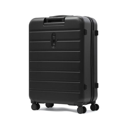 正規品5年保証 スーツケース Mサイズ フロントオープン キャリーケース M 軽量 軽い 75L ストッパー付き TSAロック 双輪 おしゃれ ブランド 旅行 出張 フレットボード 05435 （ブラック）｜詳細画像