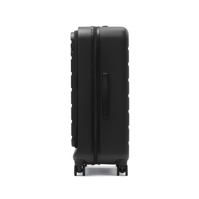 正規品5年保証 スーツケース Mサイズ フロントオープン キャリーケース M 軽量 軽い 75L ストッパー付き TSAロック 双輪 おしゃれ ブランド 旅行 出張 フレットボード 05435 （ブラック）｜詳細画像