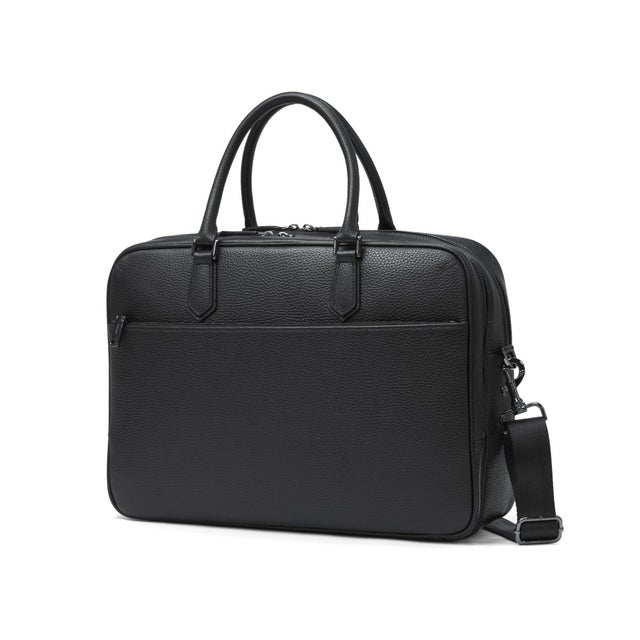 正規品1年保証 ブリーフケース メンズ ブランド ビジネスバッグ 本革 日本製 通勤 出張 斜めがけ キャリーオン 2層 B4 エメリーII 2WAYダブルブリーフケース 11171 （ブラック2）