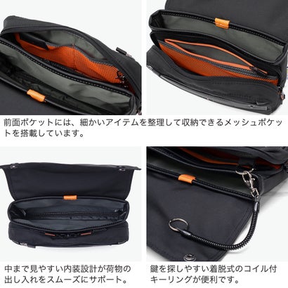 イズイット IS/IT ショルダーバッグ メンズ レディース ブランド ミニ ショルダー フラップ 撥水 軽量 軽い 丈夫 小さめ ナイロン 斜めがけバッグ 肩掛け 横型 横長 コンパクト おしゃれ ウェザー 984112 （コン）｜詳細画像