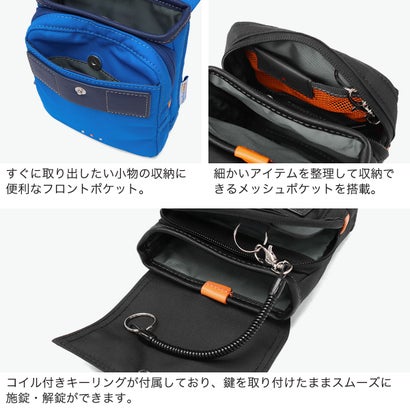 ショルダーバッグ メンズ レディース ブランド ミニ ショルダー フラップ 撥水 軽量 軽い 丈夫 小さめ ナイロン 斜めがけバッグ ウェザー 984111 （クロ）｜詳細画像