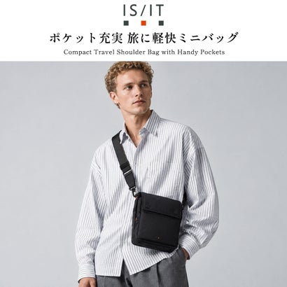 イズイット IS/IT ショルダーバッグ メンズ レディース 斜めがけ 大人 ブランド 小さめ 縦長 ナイロン 撥水 おしゃれ 丈夫 斜めがけバッグ 肩掛け コンパクト 縦型 ウェザー 984113 （アイボリー）｜詳細画像