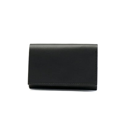 エムピウ m+ エムピウ 財布 m+ ミニ財布 straccio Liscio/Buttero ストラッチョ リスシオ・ブッテーロ 三つ折り財布 三つ折り 本革 STR1b （ブラック）｜詳細画像