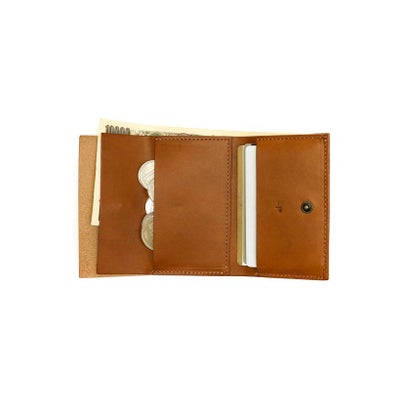 エムピウ m+ エムピウ 財布 m+ ミニ財布 straccio Liscio/Buttero ストラッチョ リスシオ・ブッテーロ 三つ折り財布 三つ折り 本革 STR1b （ベージュ）｜詳細画像