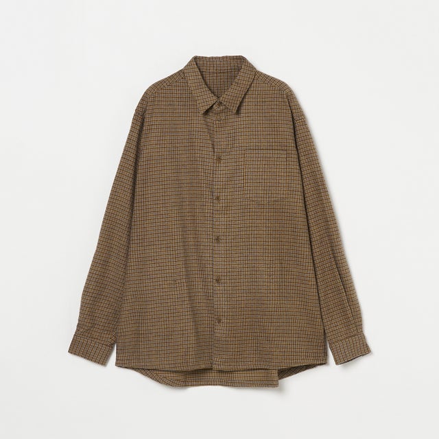 SHAGGY COTTON  CHECK SHIRT （ブラウン系）