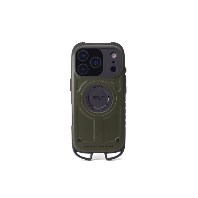 6ヶ月保証 スマホケース iPhone17Pro iPhone18Pro iPhoneケース ワイヤレス充電 GRAVITY Shock Resist Case Rugged. GSRU-4445 （カーキ）