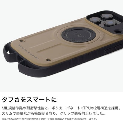 ルートコー ROOT CO. 6ヶ月保証 スマホケース iPhone17Pro iPhone18Pro iPhoneケース ワイヤレス充電 GRAVITY Shock Resist Case Rugged. GSRU-4445 （コヨーテ）｜詳細画像