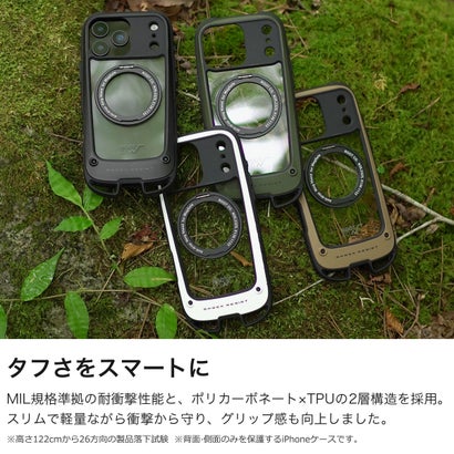 ルートコー ROOT CO. 6ヶ月保証 スマホケース iPhone17ProMax iPhone18ProMax iPhoneケース GRAVITY Shock Resist Case Hold Plus. GSHP-4445 （カーキ）｜詳細画像