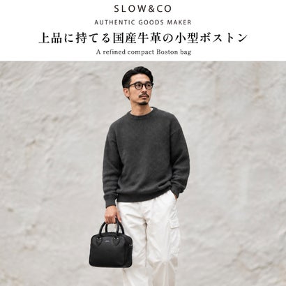ボストンバッグ メンズ レディース 小さめ バッグ ミニボストン 軽量 通勤 ブランド 2WAY ミニ ショルダーバッグ 斜めがけ 本革 レザー Cb-Mini Boston Bag 306S60S （オーク）｜詳細画像