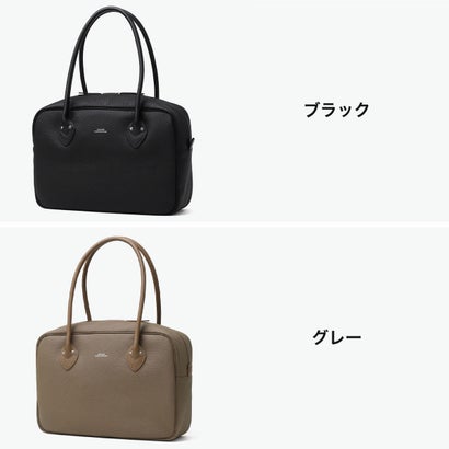ボストンバッグ メンズ レディース バッグ トートバッグ 軽量 通勤 ブランド 本革 革 レザー シュリンクレザー 肩掛け ファスナー付き A4 Shrink-Boston Bag 306S63S （グレー）｜詳細画像