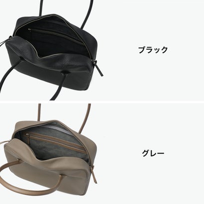 ボストンバッグ メンズ レディース バッグ トートバッグ 軽量 通勤 ブランド 本革 革 レザー シュリンクレザー 肩掛け ファスナー付き A4 Shrink-Boston Bag 306S63S （グレー）｜詳細画像