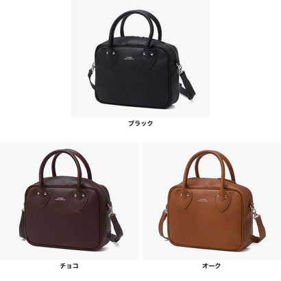 ボストンバッグ メンズ レディース 小さめ バッグ ミニボストン 軽量 通勤 ブランド 2WAY ミニ ショルダーバッグ 斜めがけ 本革 レザー Cb-Mini Boston Bag 306S60S （チョコ）｜詳細画像