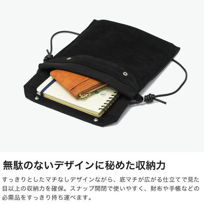 ショルダーバッグ メンズ レディース 斜めがけバッグ ブランド バッグ 小さめ 軽量 軽い 本革 革 レザーミニショルダー コンパクト おしゃれ 日本製 Deer 858S107S （ブラック）｜詳細画像