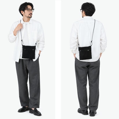 ショルダーバッグ メンズ レディース 斜めがけバッグ ブランド バッグ 小さめ 軽量 軽い 本革 革 レザーミニショルダー コンパクト おしゃれ 日本製 Deer 858S107S （ブラック）｜詳細画像